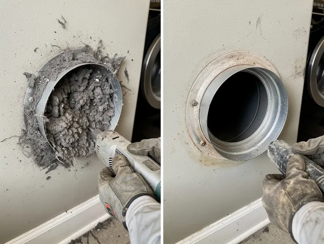 Professional clogged vent cleaning by Canton Dryer Vent Cleaning in Canton