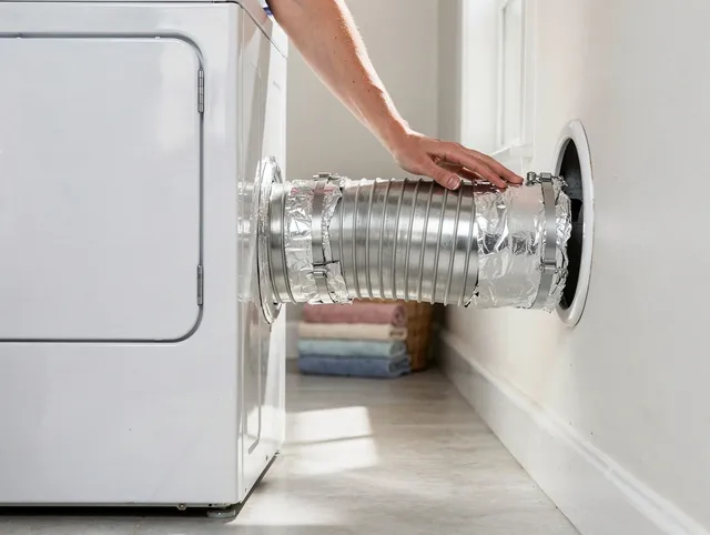 Professional dryer vent hose installation by Canton Dryer Vent Cleaning in Canton