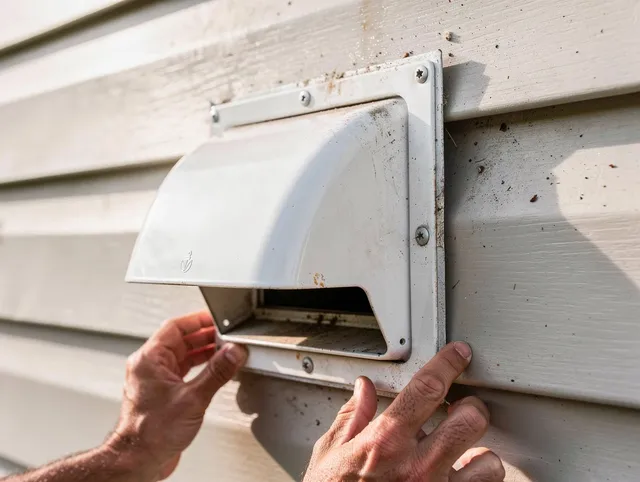 Canton Dryer Vent Cleaning technician delivering thorough residential dryer vent cleaning service in Canton